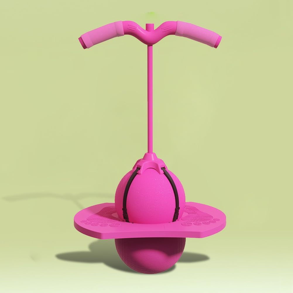 Balle sauteur pour enfants avec poignée amovible et repose-pieds antidérapant