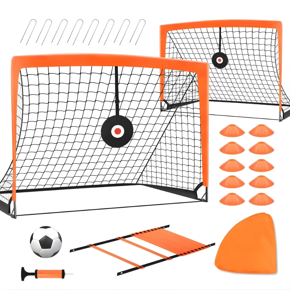 Ensemble de but de football portable pour enfants, pour l’entraînement et le jeu en extérieur