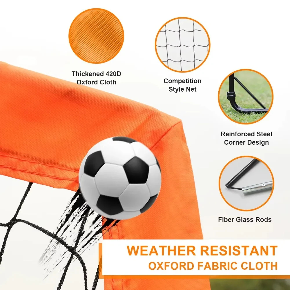 Ensemble de but de football portable pour enfants, pour l’entraînement et le jeu en extérieur