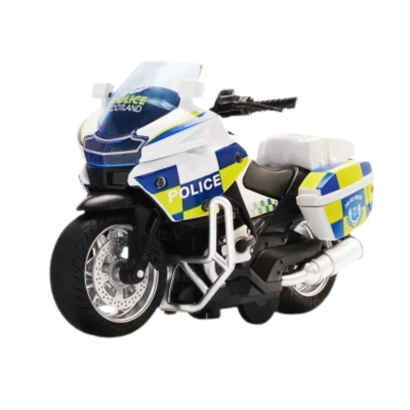 Kids' Pull-Back Motorcycle Toy with Lights, Music and Rubber Tyres