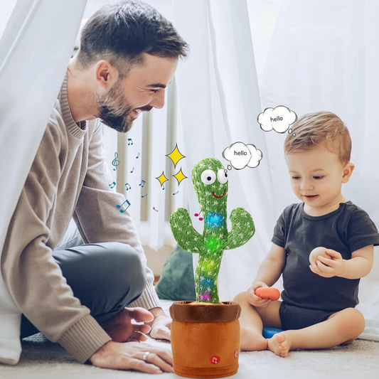 Juguete cactus musical interactivo de peluche que habla, canta y baila para niños