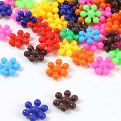 Kids' Snowflake Interlocking Building Blocks for Creative Play