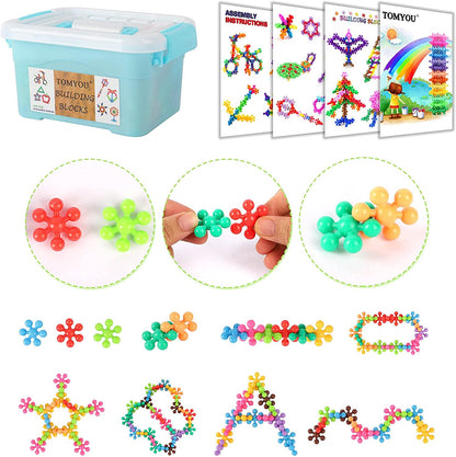 Kids' Snowflake Interlocking Building Blocks for Creative Play