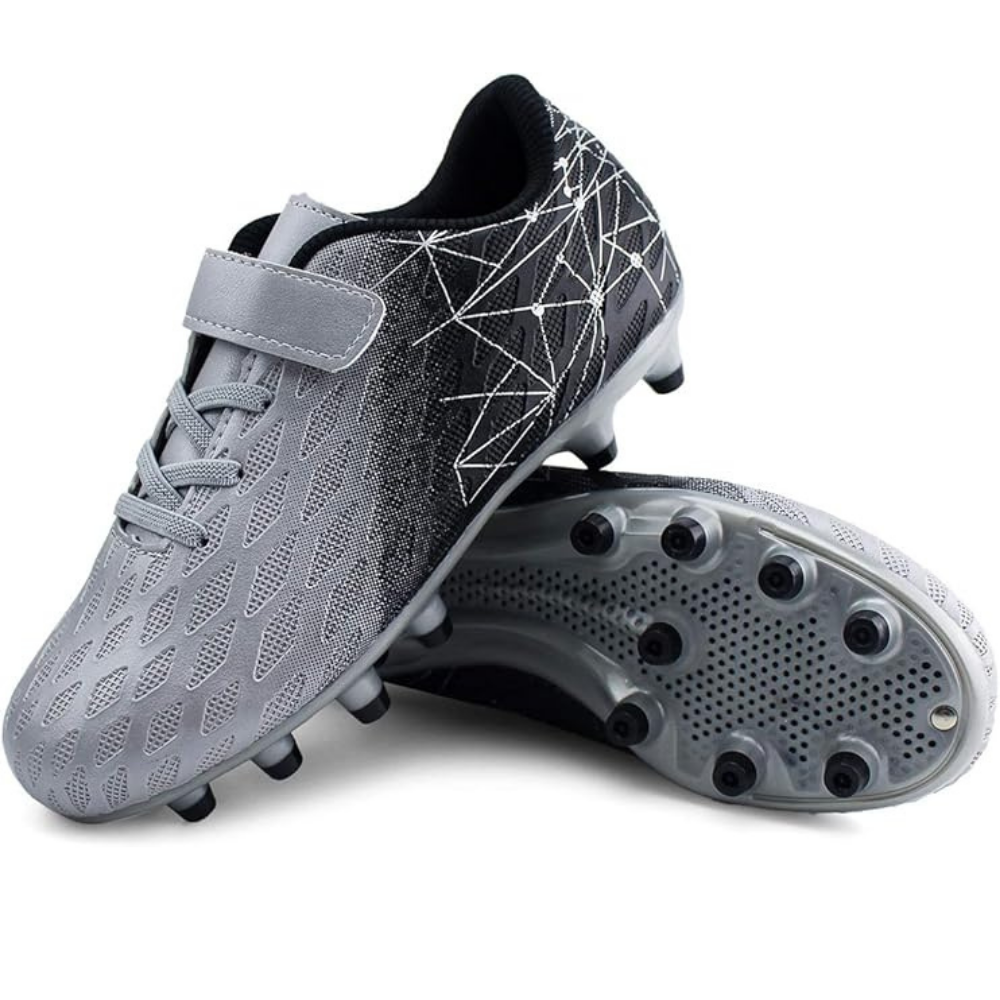 Kids Soccer Cleats with Textured Upper and Firm Ground Grip