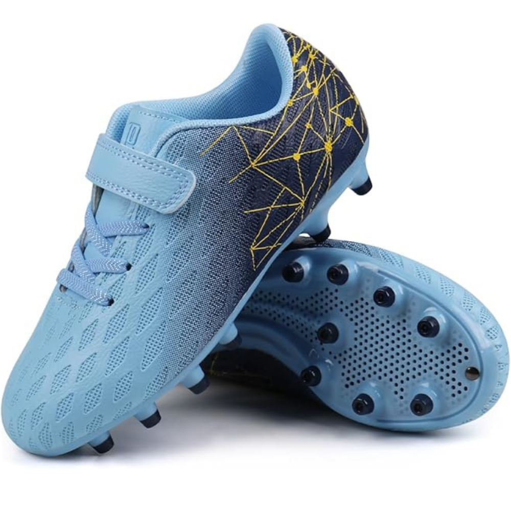 Kids Soccer Cleats with Textured Upper and Firm Ground Grip