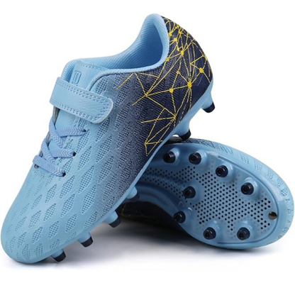 Kids Soccer Cleats with Textured Upper and Firm Ground Grip