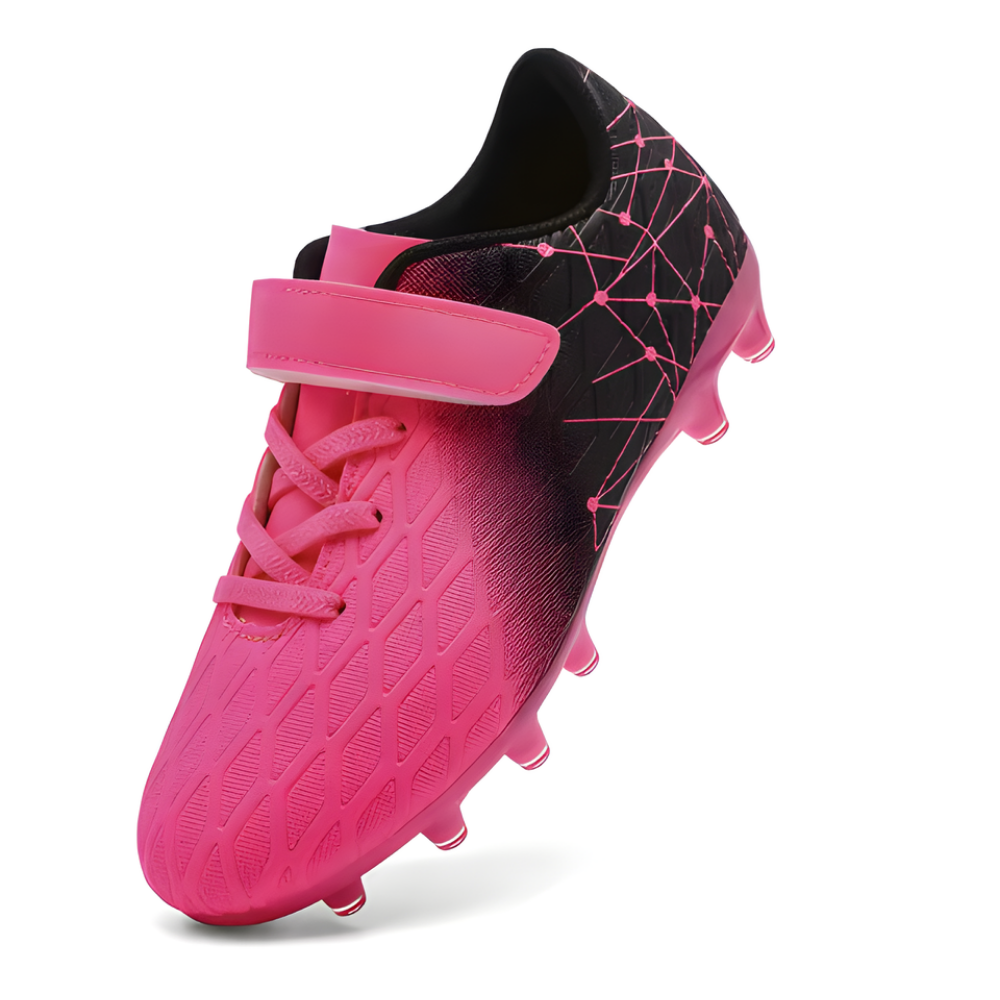 Kids Soccer Cleats with Textured Upper and Firm Ground Grip