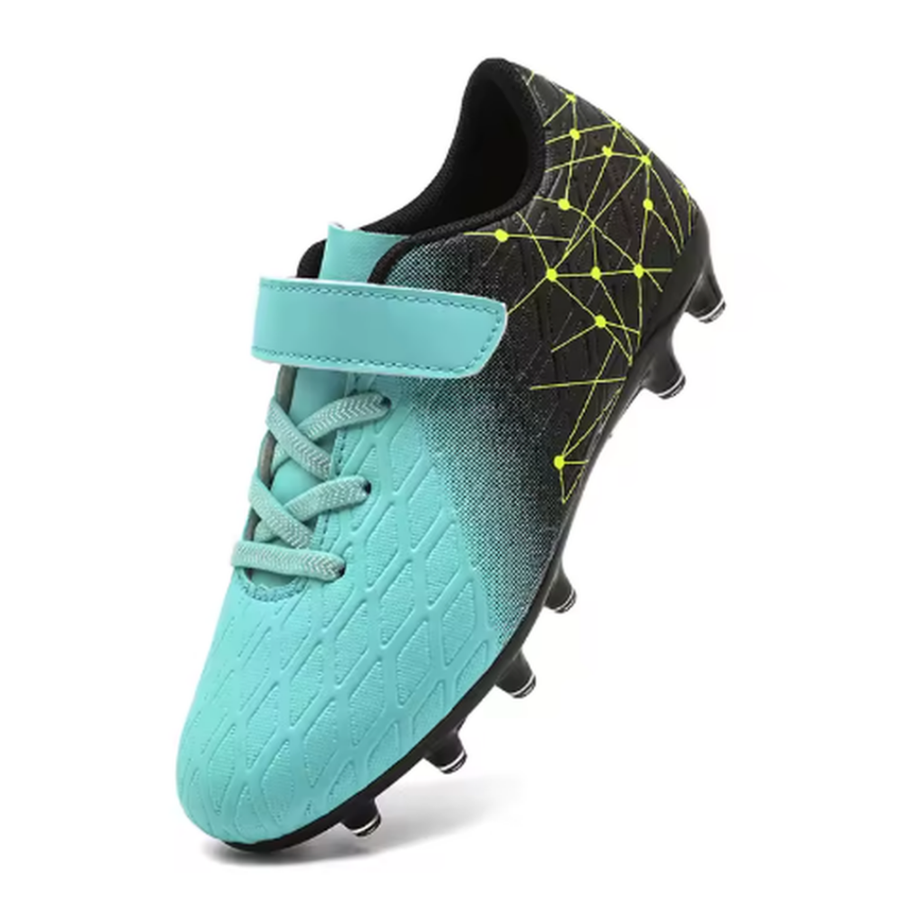 Kids Soccer Cleats with Textured Upper and Firm Ground Grip