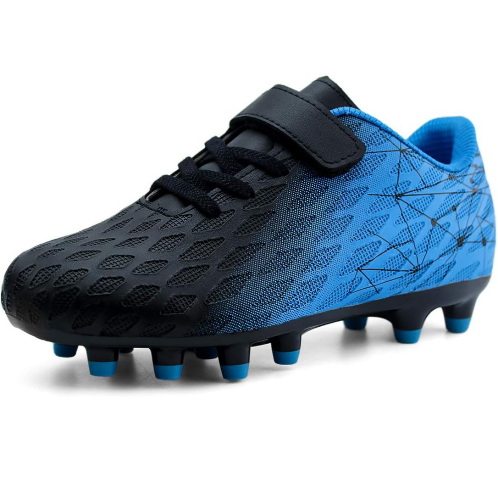 Kids Soccer Cleats with Textured Upper and Firm Ground Grip