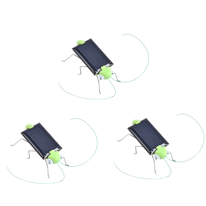 Kids' Solar Powered Hopping Grasshopper Toy 3-Pack