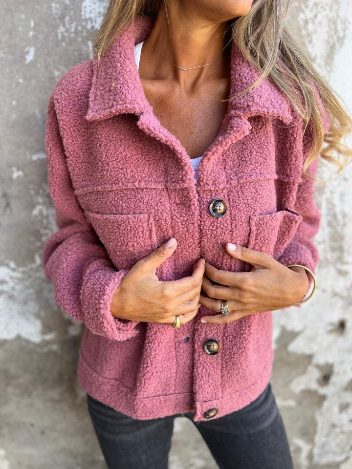 Kira Stylish Autumn Coat – Long Button Front Coat with Lapel Collar and Pockets