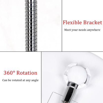 LED Makeup Mirror with Magnification, Suction Cup and Flexible Arm