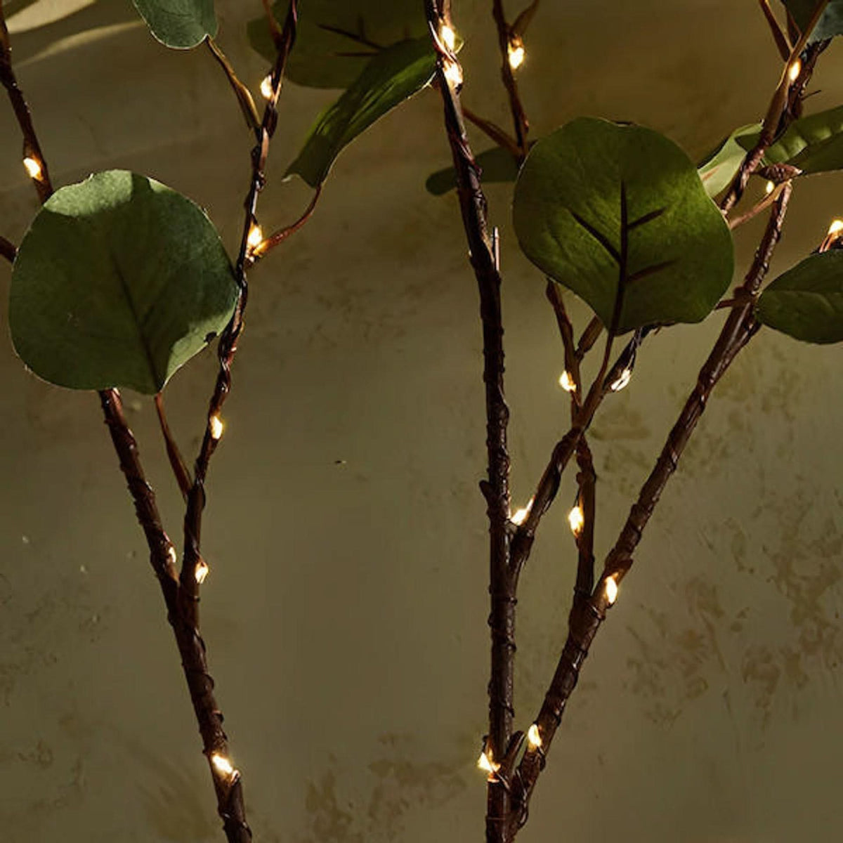 LED Olive Branch Fairy Light with 120 Warm White Lights and Adjustable 70 cm Branch