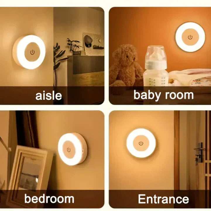 LED Touch Night Lamp Dimmable Ambient Light with Warm and White Modes