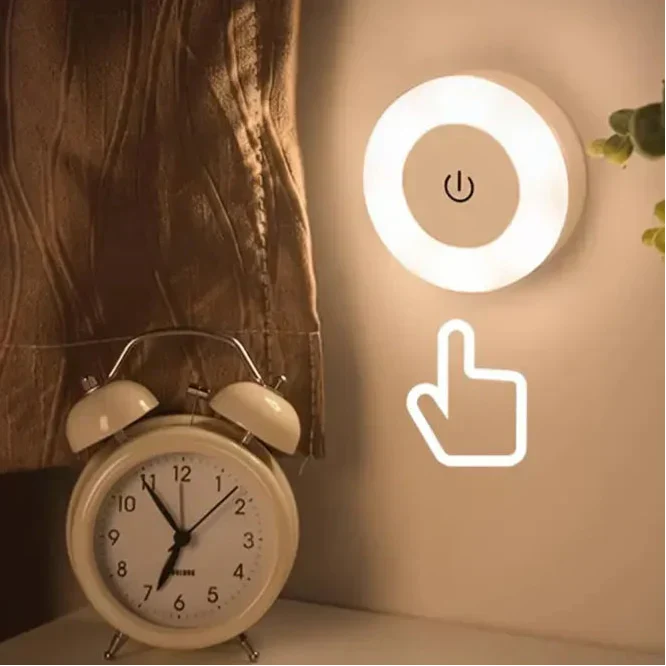 LED Touch Night Lamp Dimmable Ambient Light with Warm and White Modes