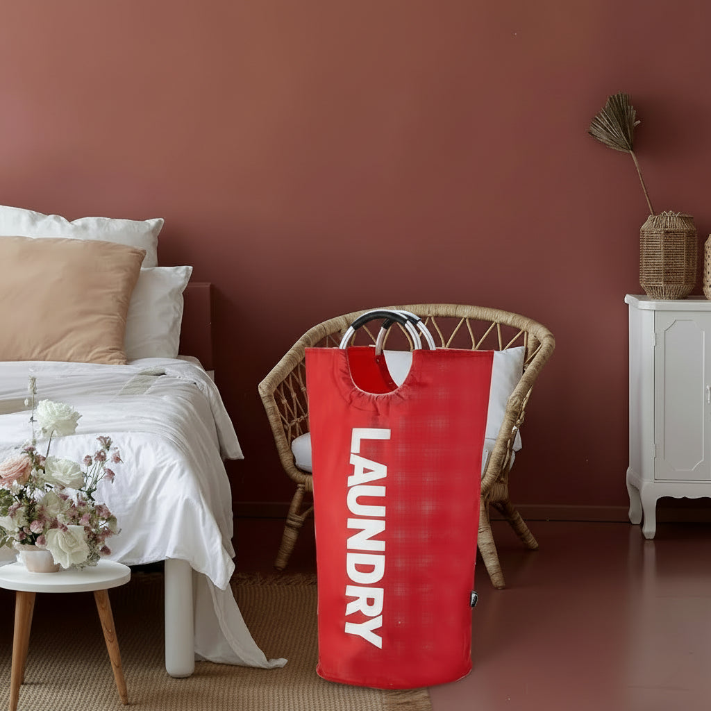 Large 90L Foldable Laundry Hamper Waterproof Fabric Clothes Basket