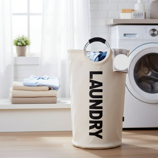 Grand panier à linge pliable de 90L, en tissu imperméable