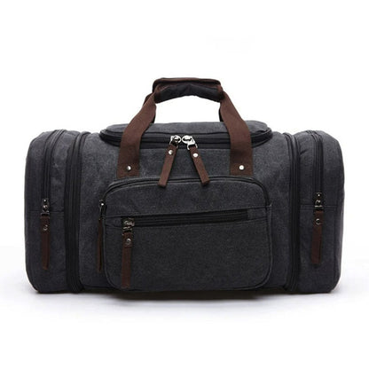 Large Capacity Canvas Travel Duffel Bag with Expandable Storage