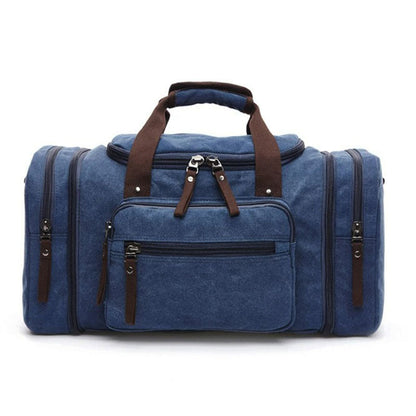 Large Capacity Canvas Travel Duffel Bag with Expandable Storage