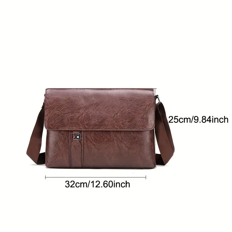 Lars Large Leather Shoulder Bag Minimalist Laptop Work Bag
