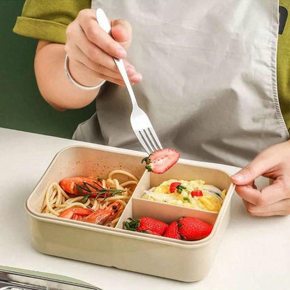 Leak Proof 1200ml Adult Bento Lunch Box with Cutlery and 3 Compartments
