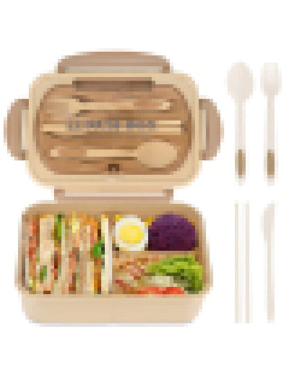 Leak Proof 1200ml Adult Bento Lunch Box with Cutlery and 3 Compartments