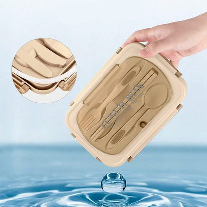 Leak Proof 1200ml Adult Bento Lunch Box with Cutlery and 3 Compartments