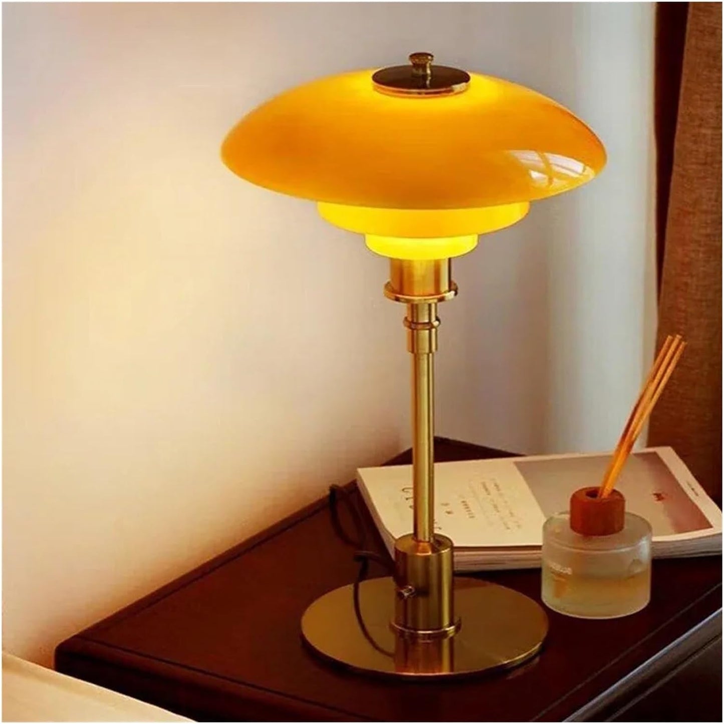 Lena Nordic LED Table Lamp Scandinavian Glass Accent Light