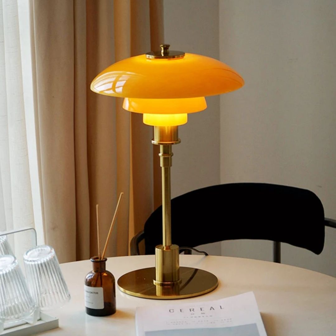 Lena Nordic LED Table Lamp Scandinavian Glass Accent Light