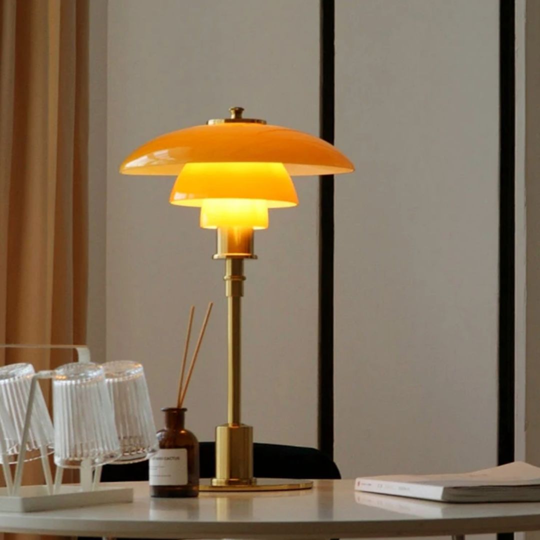 Lena Nordic LED Table Lamp Scandinavian Glass Accent Light