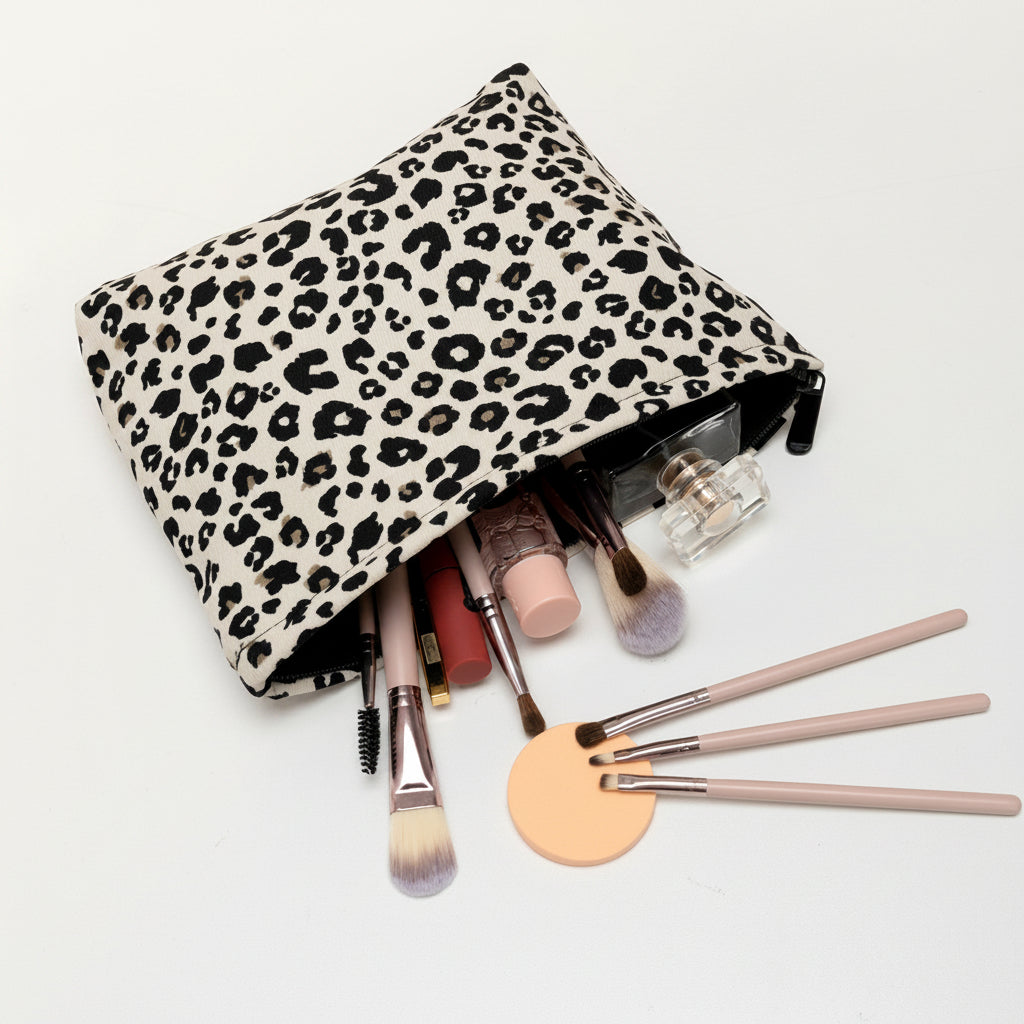 Make-uptasje met luipaardprint Reisorganizer voor make-up