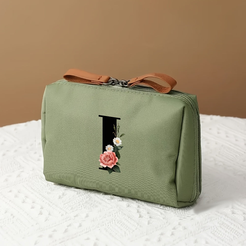 Letter Print Travel Makeup Organizer Cosmetic Storage Bag