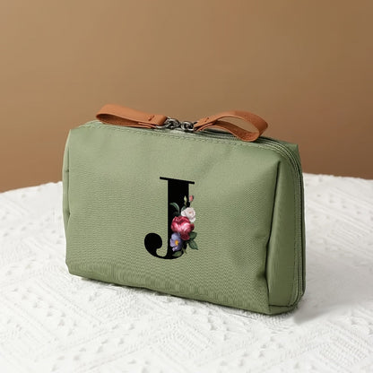 Letter Print Travel Makeup Organizer Cosmetic Storage Bag