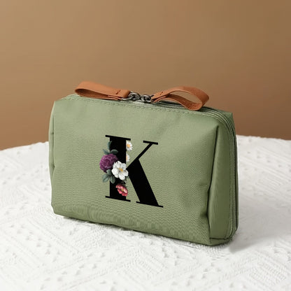Letter Print Travel Makeup Organizer Cosmetic Storage Bag