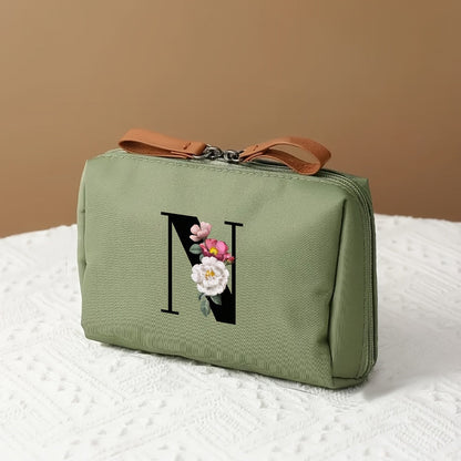 Letter Print Travel Makeup Organizer Cosmetic Storage Bag
