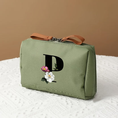 Letter Print Travel Makeup Organizer Cosmetic Storage Bag