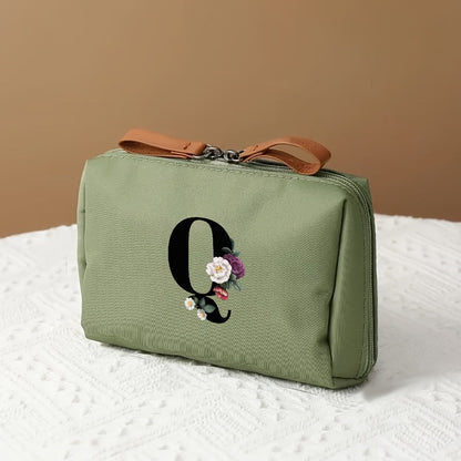 Letter Print Travel Makeup Organizer Cosmetic Storage Bag