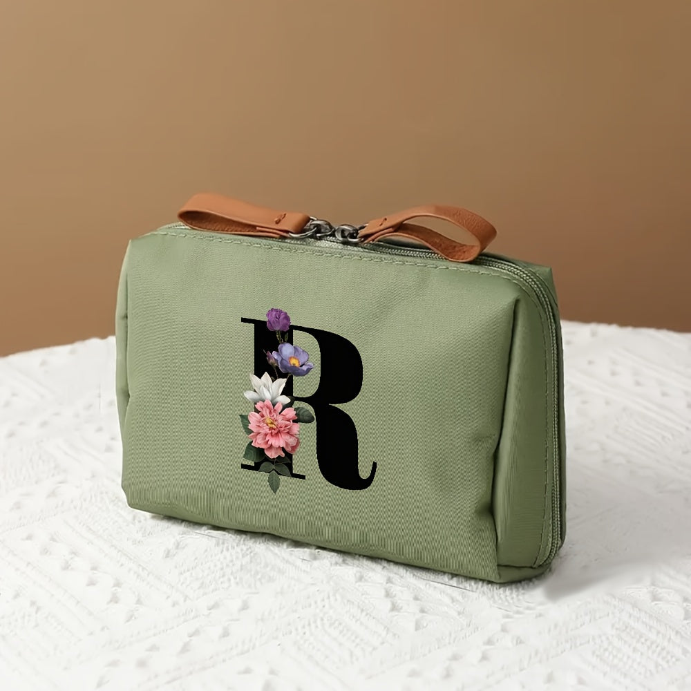Letter Print Travel Makeup Organizer Cosmetic Storage Bag