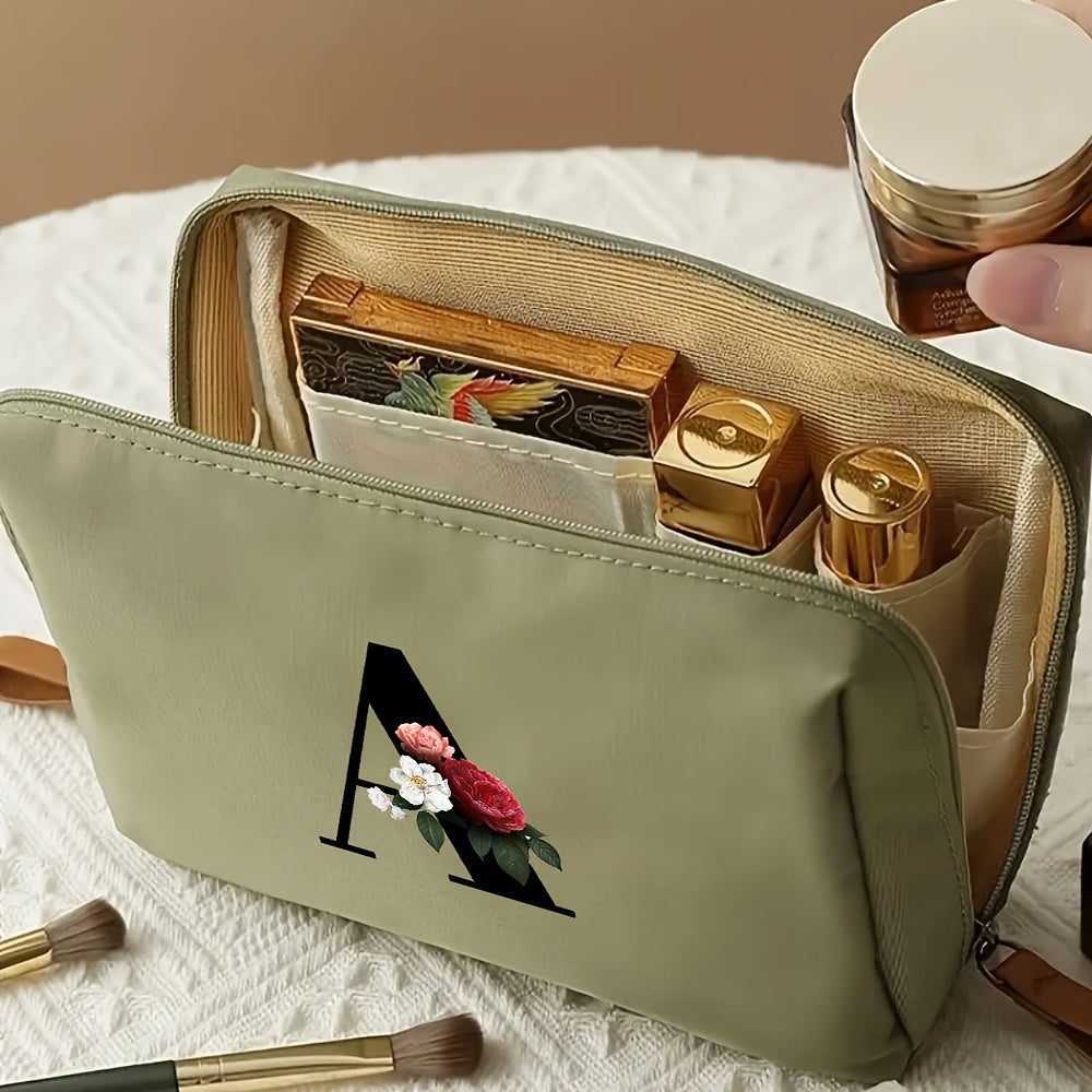 Letter Print Travel Makeup Organizer Cosmetic Storage Bag