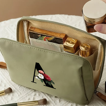 Letter Print Travel Makeup Organizer Cosmetic Storage Bag