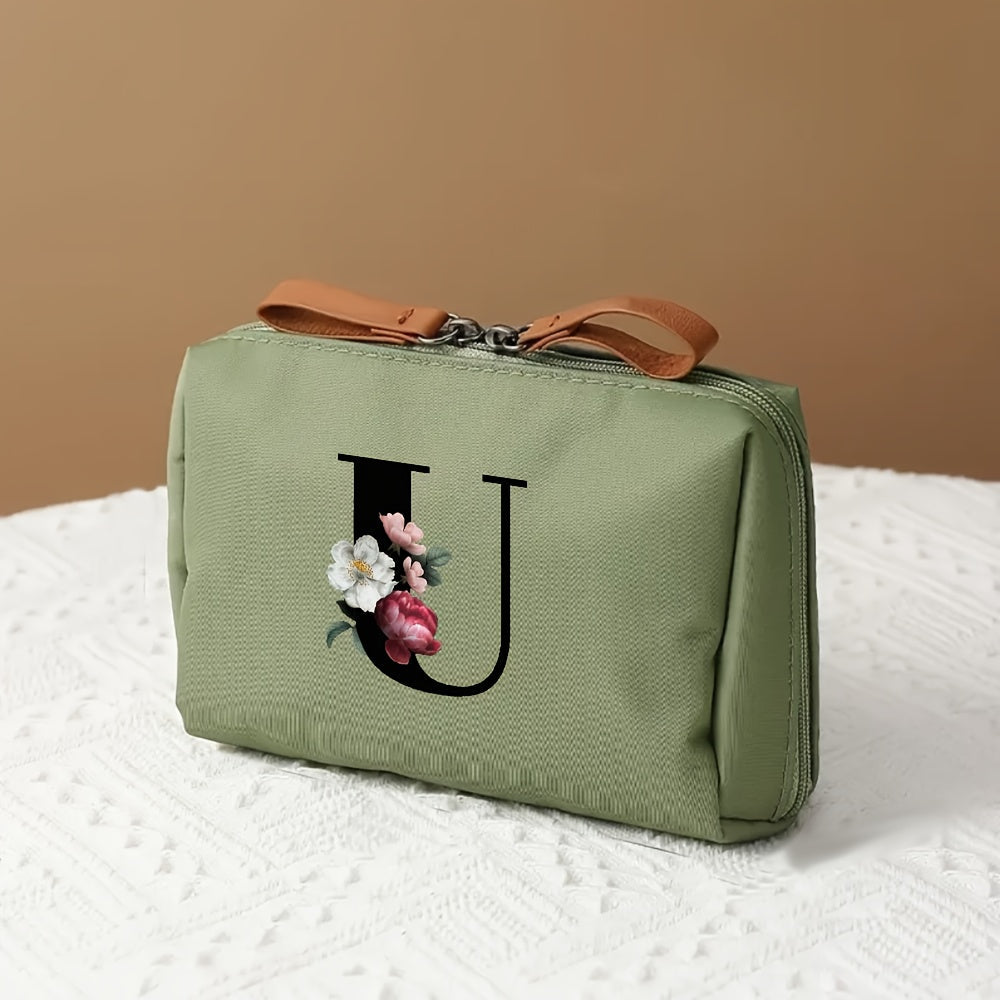 Letter Print Travel Makeup Organizer Cosmetic Storage Bag