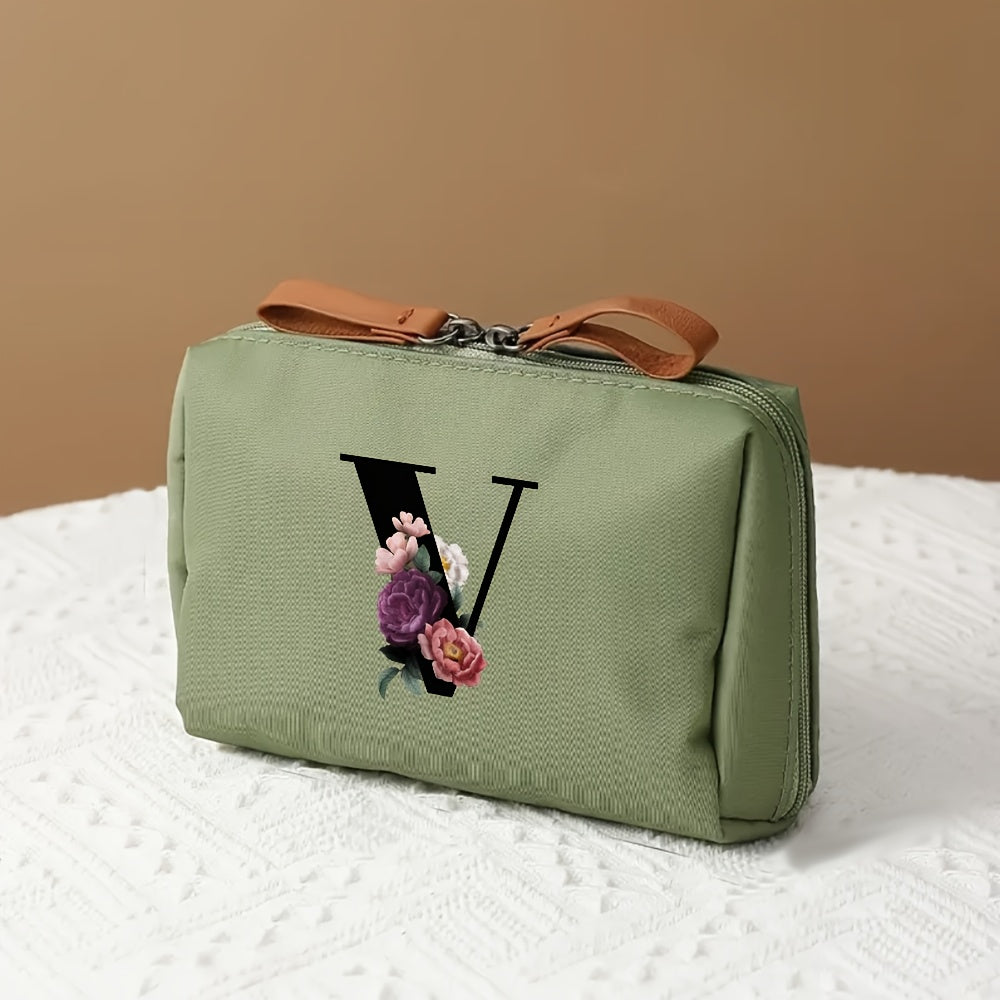 Letter Print Travel Makeup Organizer Cosmetic Storage Bag