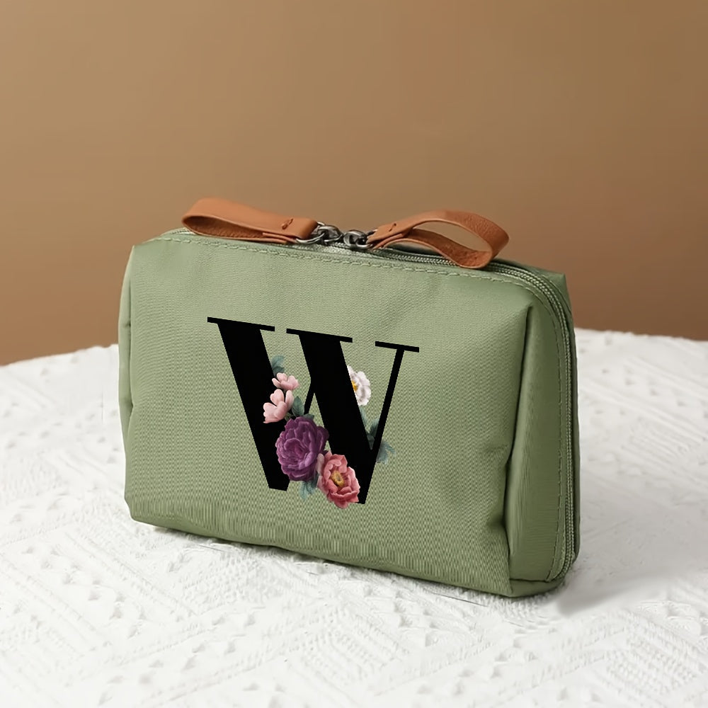 Letter Print Travel Makeup Organizer Cosmetic Storage Bag