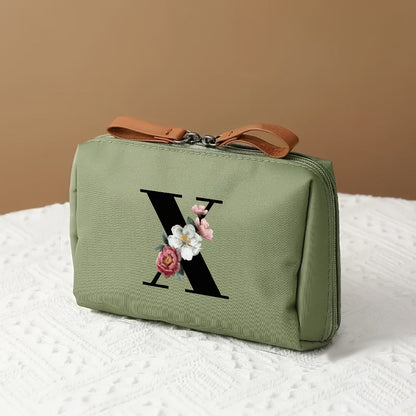 Letter Print Travel Makeup Organizer Cosmetic Storage Bag