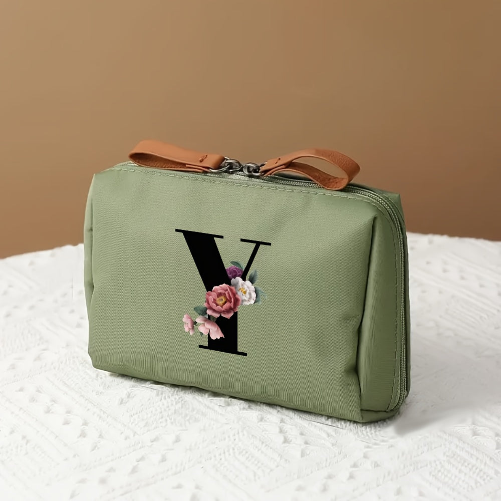 Letter Print Travel Makeup Organizer Cosmetic Storage Bag