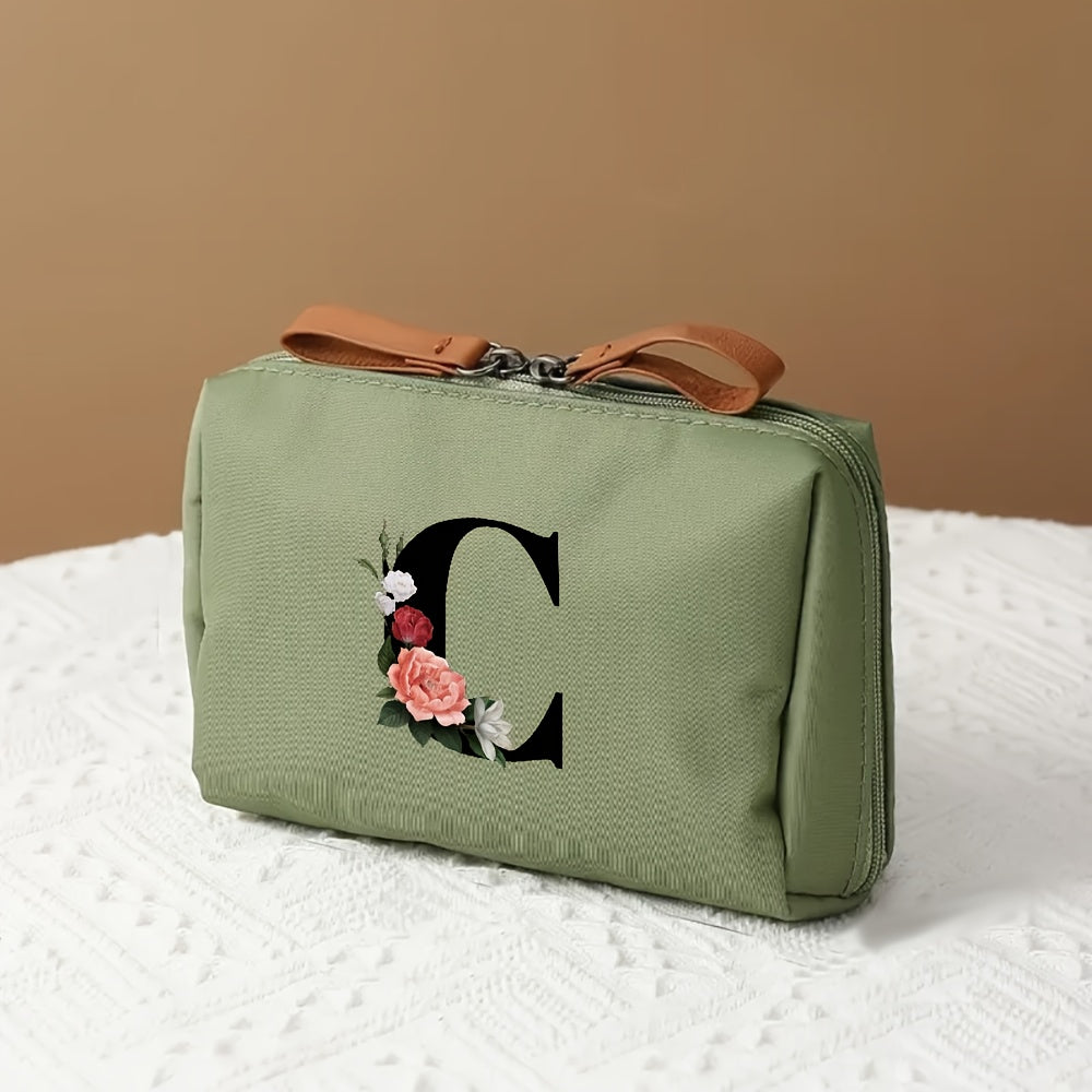Letter Print Travel Makeup Organizer Cosmetic Storage Bag