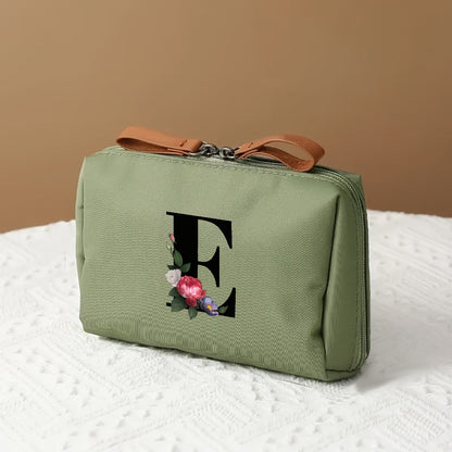 Letter Print Travel Makeup Organizer Cosmetic Storage Bag