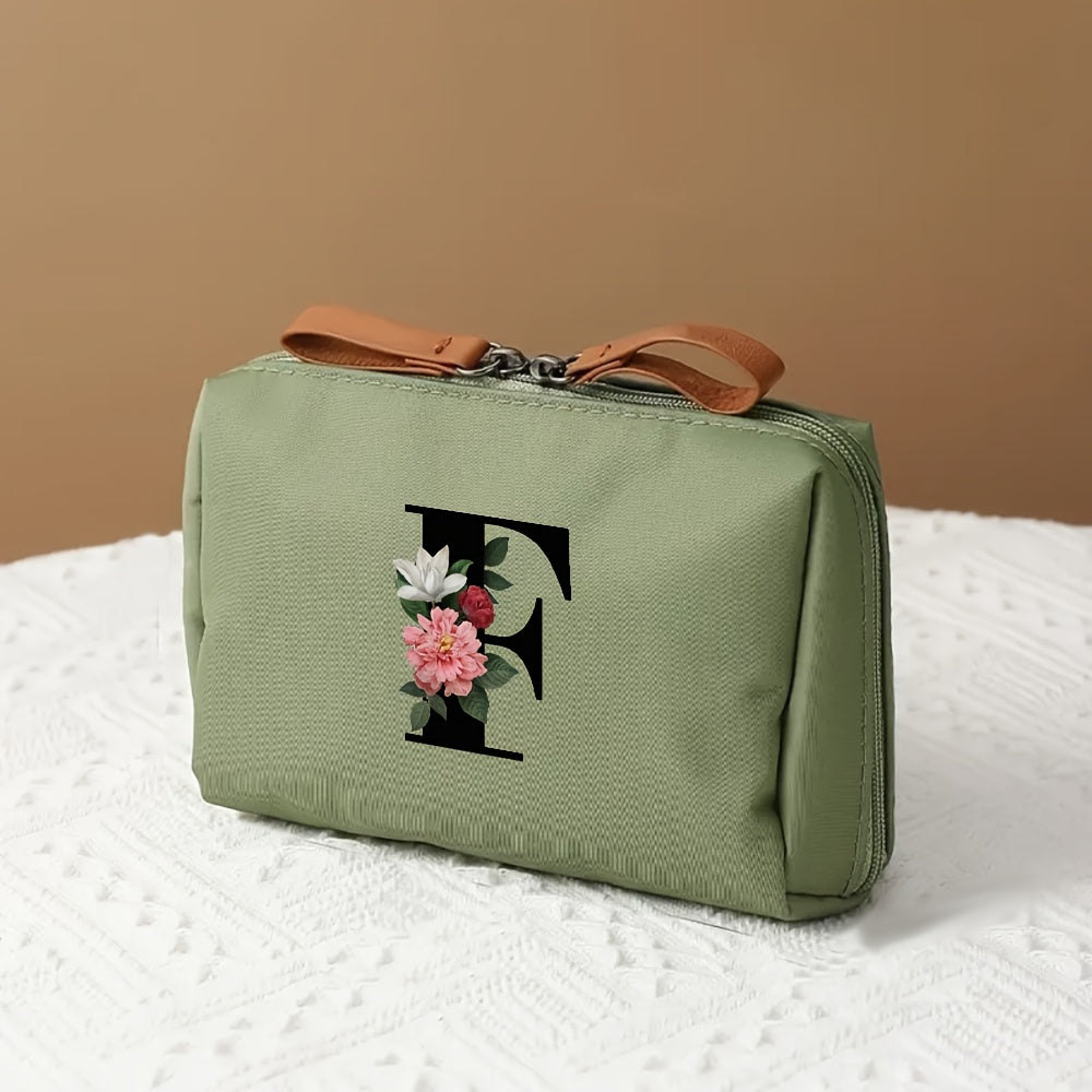 Letter Print Travel Makeup Organizer Cosmetic Storage Bag