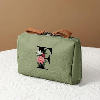 Letter Print Travel Makeup Organizer Cosmetic Storage Bag