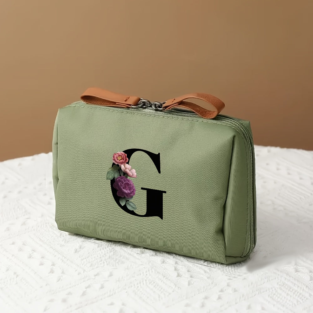Letter Print Travel Makeup Organizer Cosmetic Storage Bag